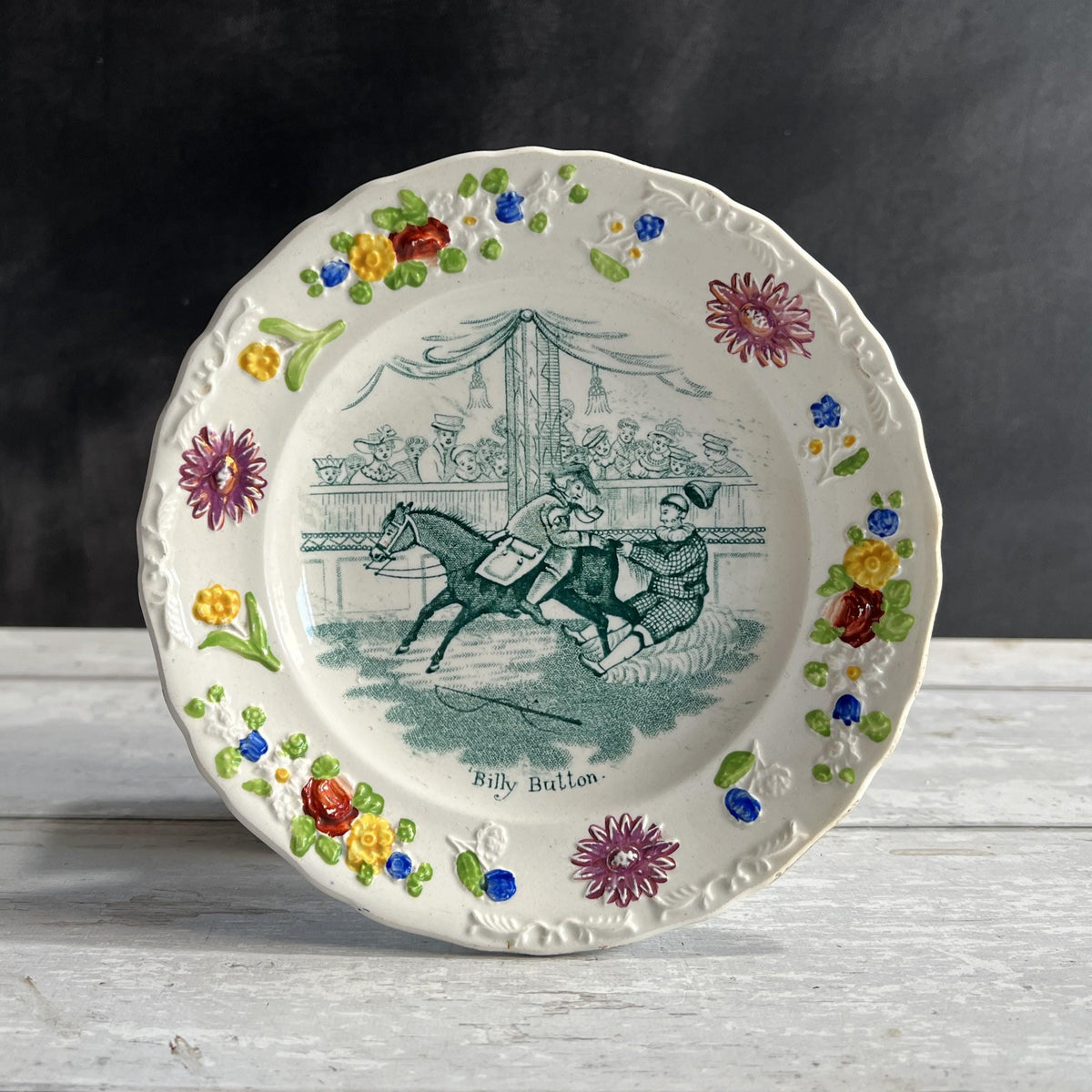 Antique 1825 Circus Plate, Billy Buttons Nursery Ware
