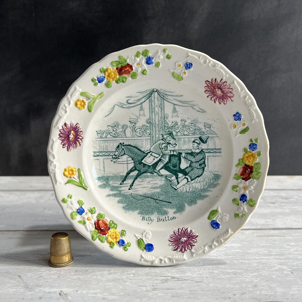 Antique 1825 Circus Plate, Billy Buttons Nursery Ware