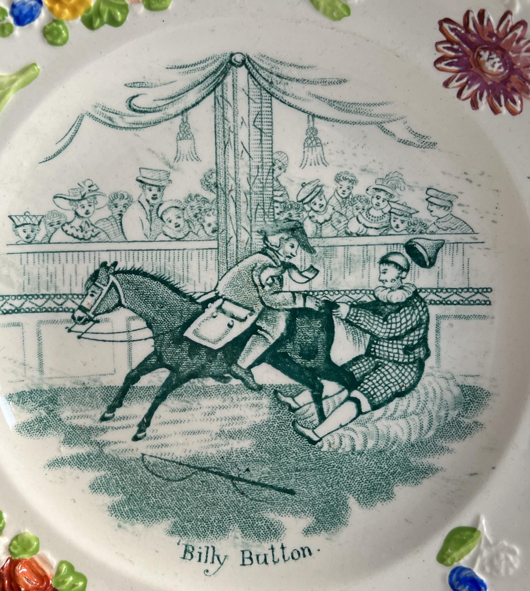 Antique 1825 Circus Plate, Billy Buttons Nursery Ware