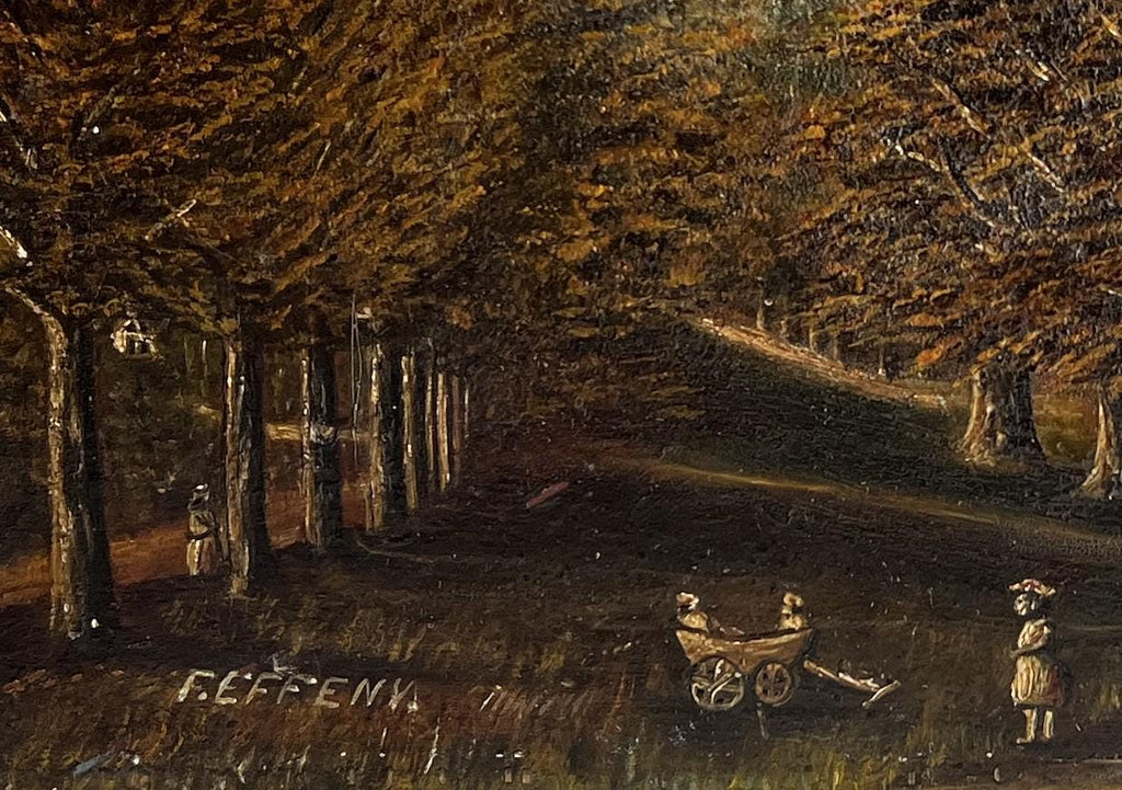 19th Century English Folk Art Oil Painting The Cowherds Inn Southampton C 1880