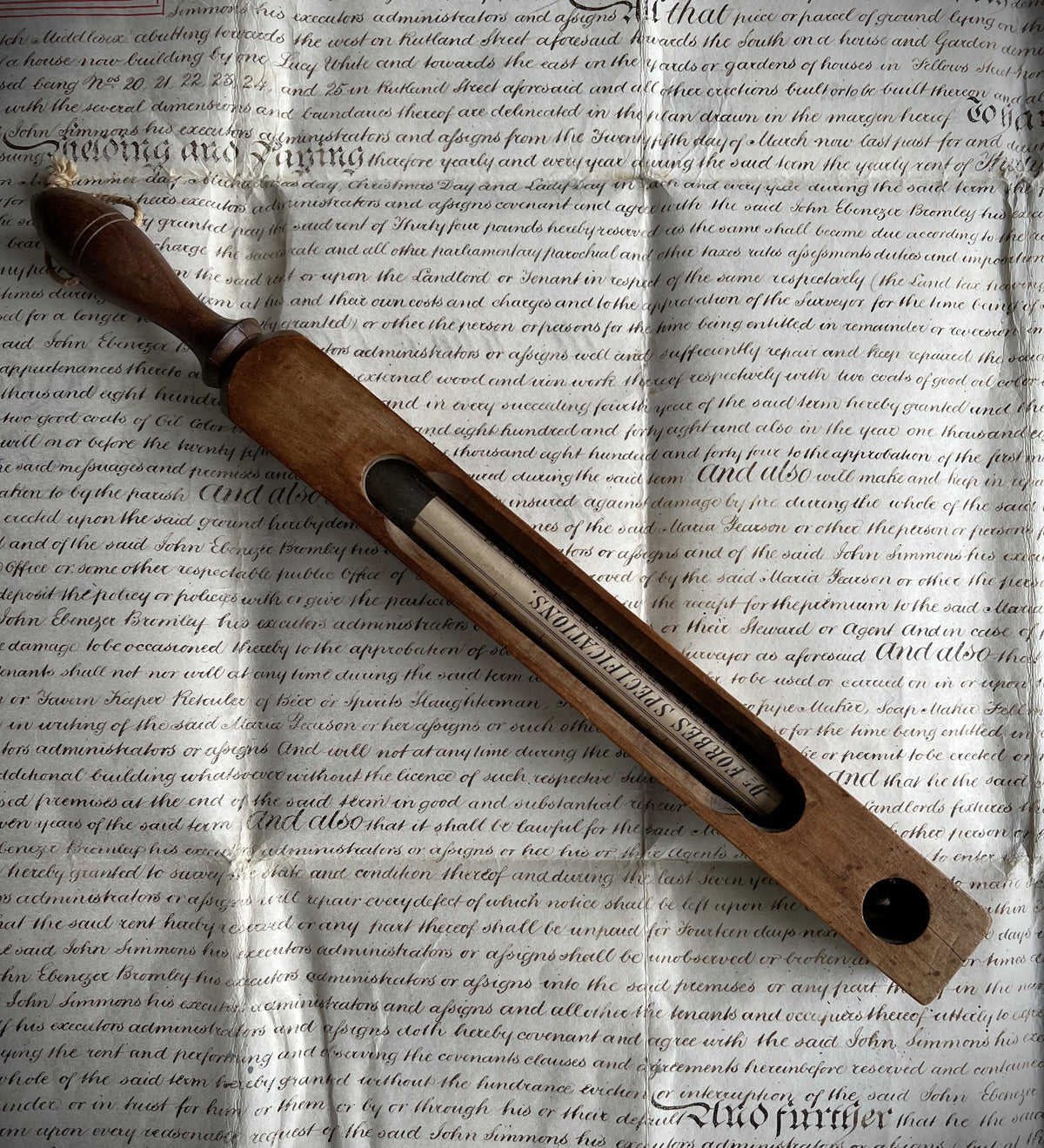 Antique Kitchenalia Treen Bath Thermometer Wooden Floating C 1900