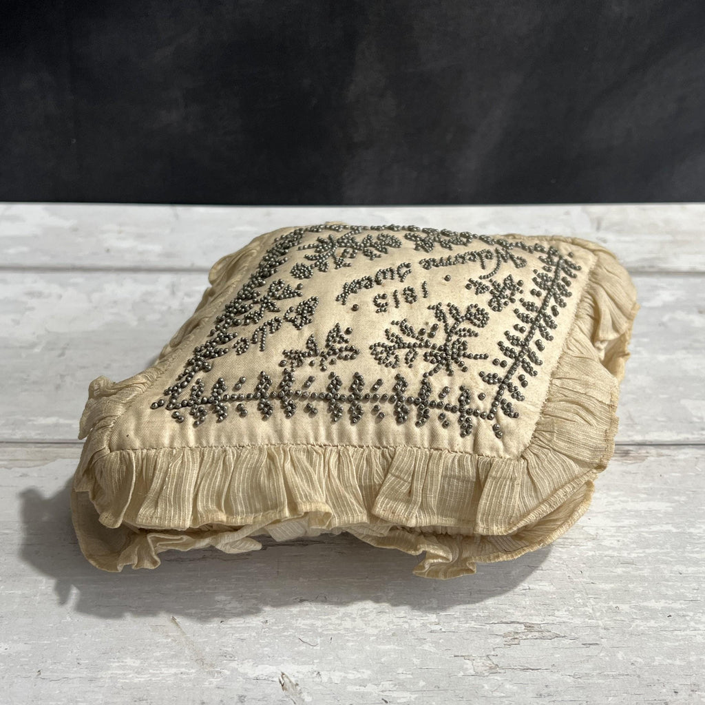 19th Century Georgian Layette Pincushion Welcome Sweet Babe 1815