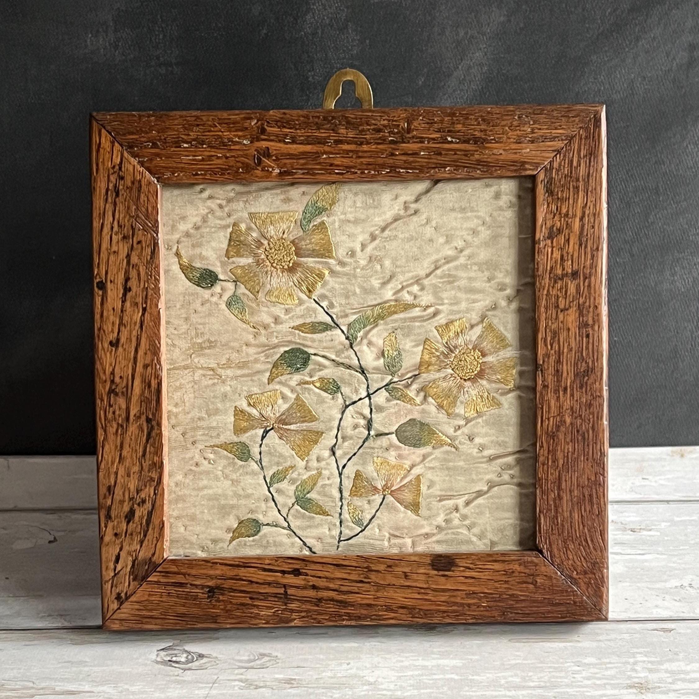 18th Century Silk Embroidery Panel Silk Quilted Ground C 1740