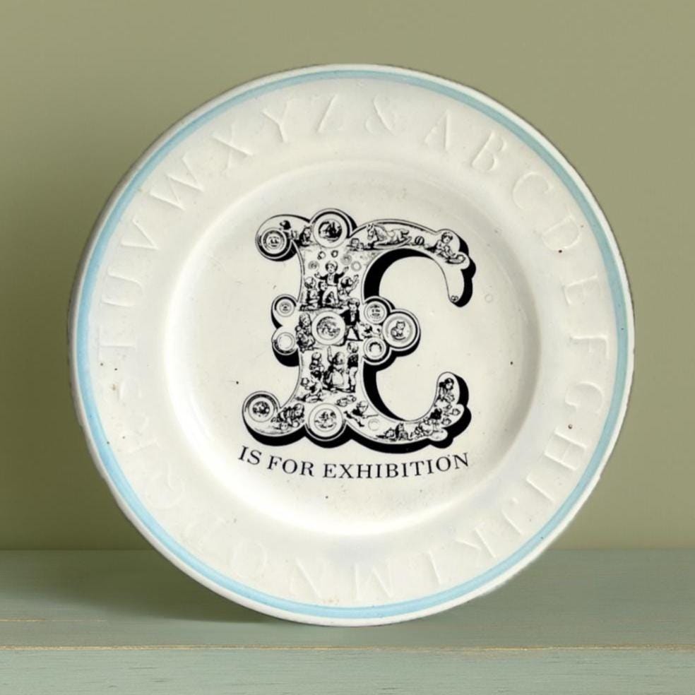 E is For Exhibition Plate, Noel Riley, Gifts For Good Children Invitation, 1991