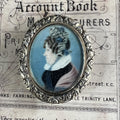 Miniature Portrait Painting Mourning Brooch Named Sitter Scottish C 1852