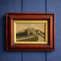 19th Century Victorian Sand Picture Carisbrooke Castle Isle of Wight, English Folk Art