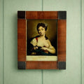 19th Century Reverse Print On Glass Spring Mezzotint After Rosalba Carriera Circa 1820