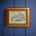 Antique 19th Century Drawing Children Playing English Circa 1830s