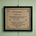 Antique Perforated Paper Mourning Sampler For Baby Harry Fry 1866