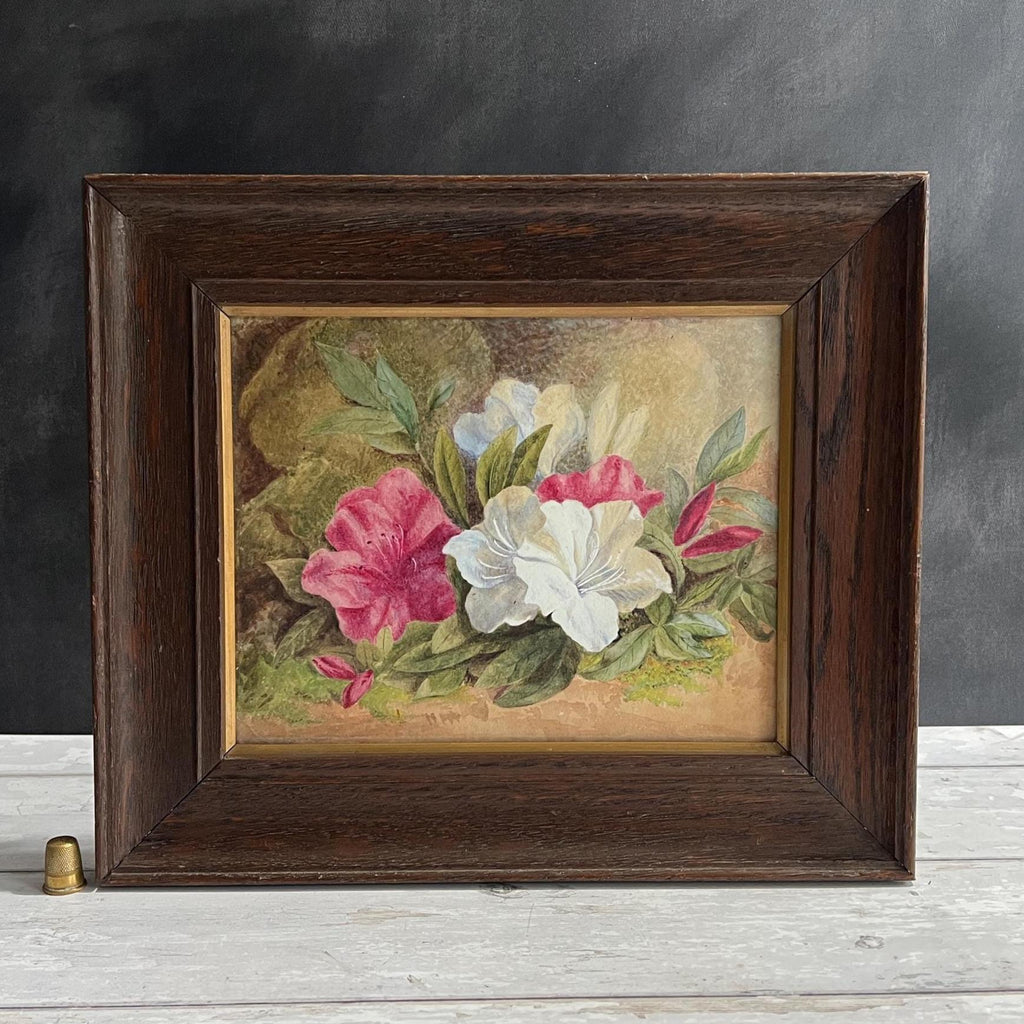 19th Century Floral Painting Flowers Victorian Circa 1890