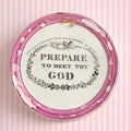 RARE 19th Century Sunderland Lustre Plaque Prepare To Meet Thy God C 1850