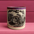 RARE Childs Mug Courtship Country House Pink Lustre Ware Circa 1820