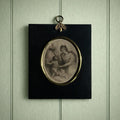 18th Century Charles Taylor Stipple Engraving Portrait Miniature Mother & Child C 1790