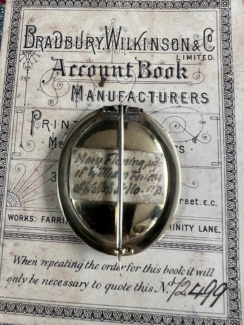 Miniature Portrait Painting Mourning Brooch Named Sitter Scottish C 1852