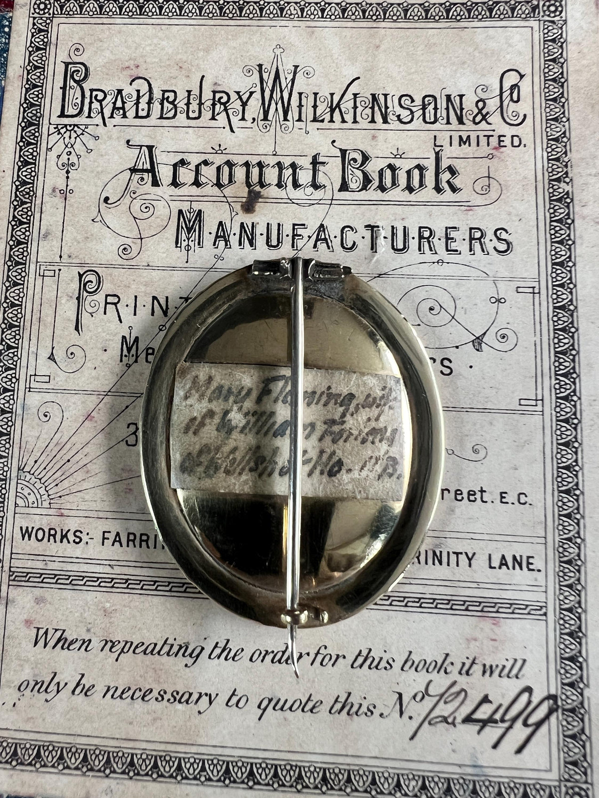Miniature Portrait Painting Mourning Brooch Named Sitter Scottish C 1852