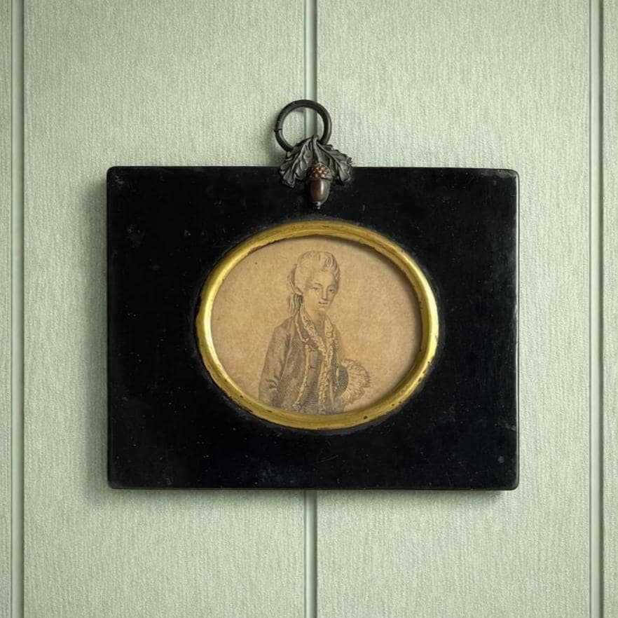 18th Century Miniature Engraving Countess du Barry C 1770 Mademoiselle Vaubernier