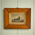 Antique Corringham Church Painting Essex England Samuel Mitchell Kershaw C 1810