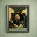 Georgian Reverse Print on Glass Marshall Blucher Waterloo C 1815