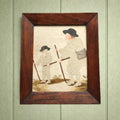 18th Century Pin Prick Picture Folk Art Painting C 1790