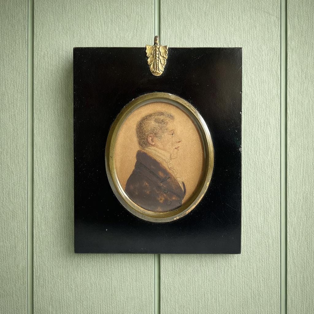 19th Century Painting by A R Burt Portrait Miniature Of A Boy Signed & Dated Chester 1818
