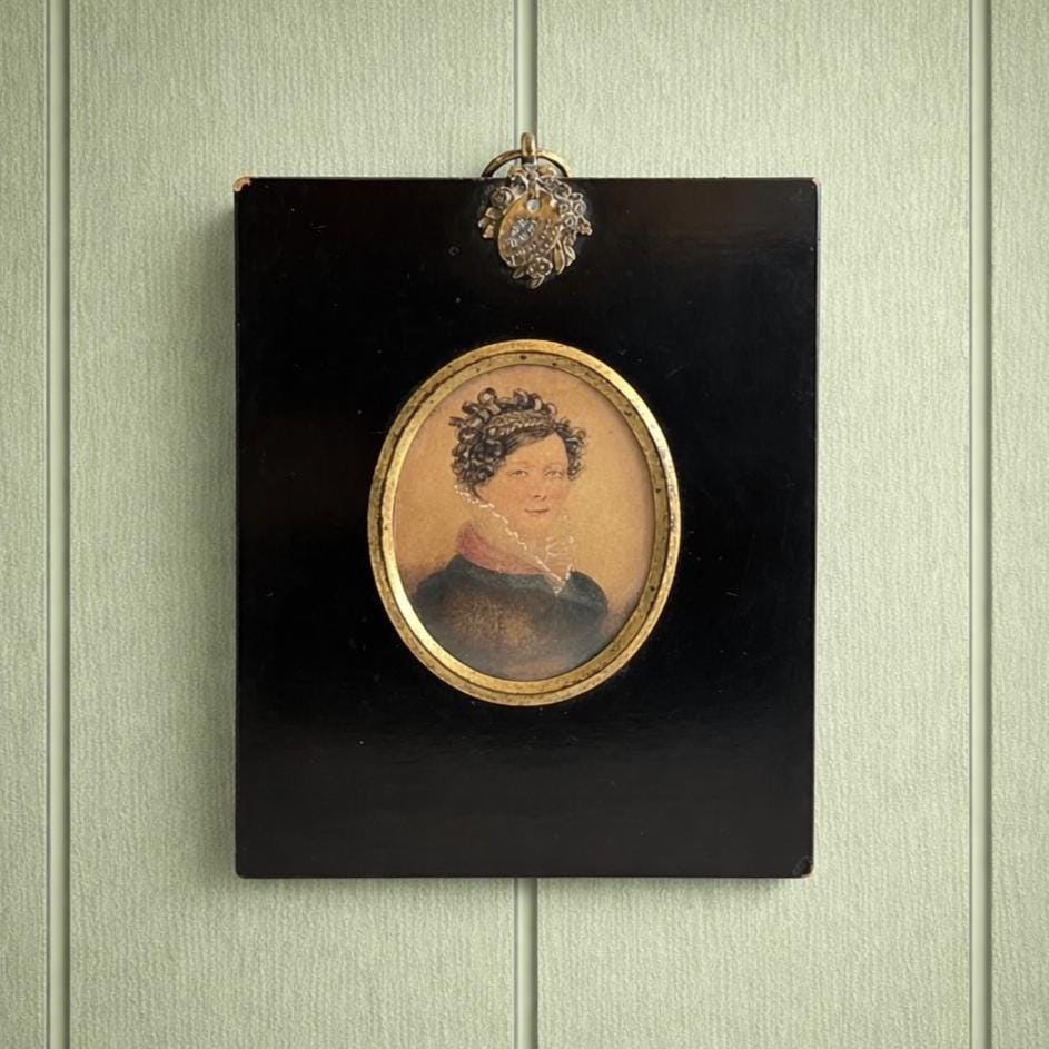 Antique A R Burt Portrait Miniature Wealthy Lady by Chester 1821