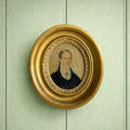 18th Century Painting Portrait Miniature Young Gentleman Gilt Oval Frame Circa 1790