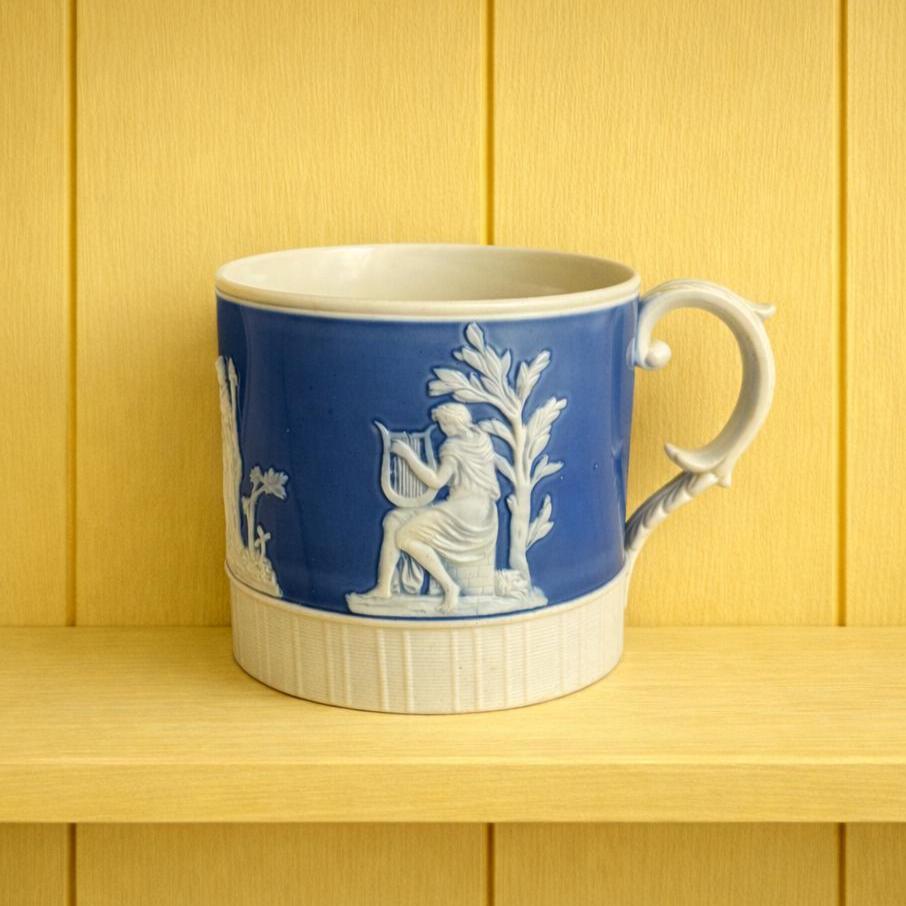 Chetham & Woolley Mug Classical Sprigged Figures C 1810 Regency era