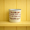 Rare 1820s Childs Motto Mug, English Pearlware Nursery Ware
