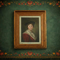 Antique Edwardian Oil Painting Portrait Young Lady After Rudolf Epp Munich School Circa 1910