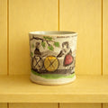 19th Century Rare Childs Mug Bowling The Hoop Childhood Game English C 1840