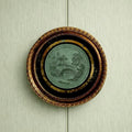 Miniature Georgian Pocket Watch Paper Rural Scene Circa 1790 Pressed Brass Frame