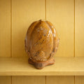 19th Century Childs Pottery Money Box Coin Bank Acorn Design Folk Art C 1860