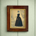 Antique Folk Art Naïve Portrait Lady Messrs R and W Kerry C 1840