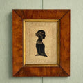 Antique Silhouette Portrait: Lady Cowley, Dobbs Embossed Card, 1840s