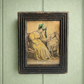 19th Century Miniature Cottage Print The Year After Marriage Newlywed C 1830