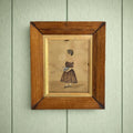 Antique Folk Art Painting Naïve School Portrait of A Boy William Allan 1842