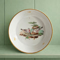 RARE 18th Century Hochst Porcelain Saucer Turtle Dove Bird C 1770