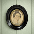 Antique Regency Portrait Lady Miniature English C 1820