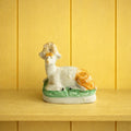 Antique Miniature Porcelain Figure Stag Deer Folk Art C 1880