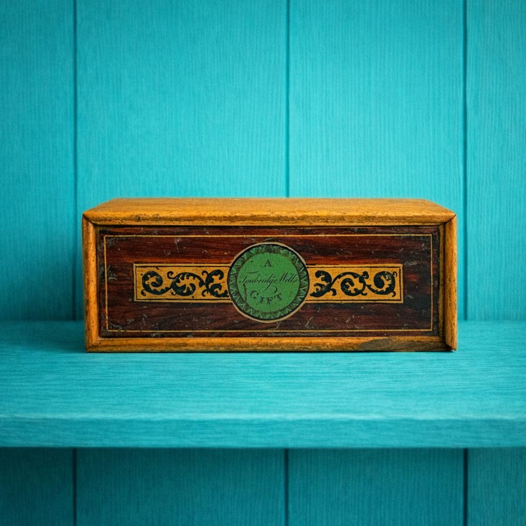 19th Century Whitewood Cotton Reel Box A Tunbridge Wells Gift Early Tunbridge Ware C 1810
