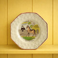 Rare Childrens Early Zoo Zebra Plate Nursery Ware Pearlware C 1840 Zoological