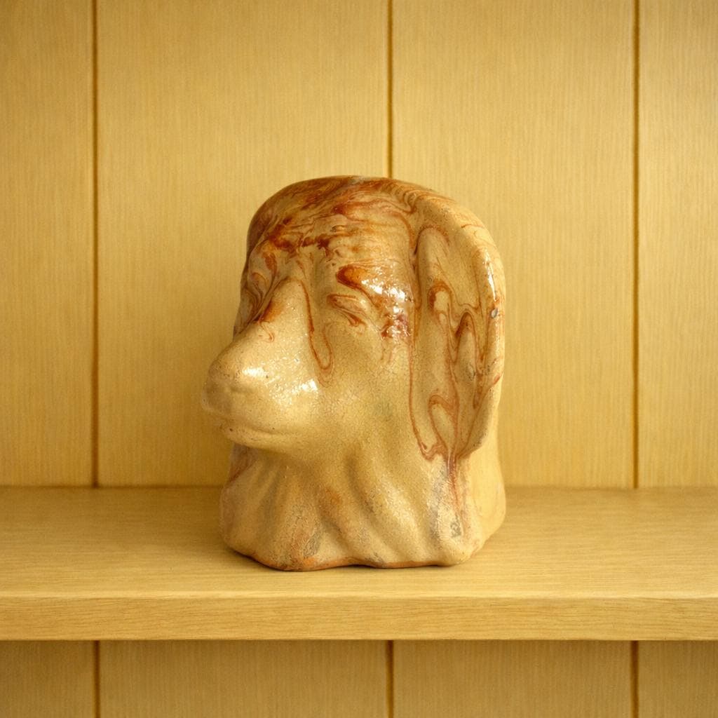 19th Century Children’s Staffordshire Dog Spaniel Coin Bank Money Box Folk Art Circa 1860