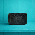 Antique 19th Century Pressed Horn Snuff Box Floral Design C 1830