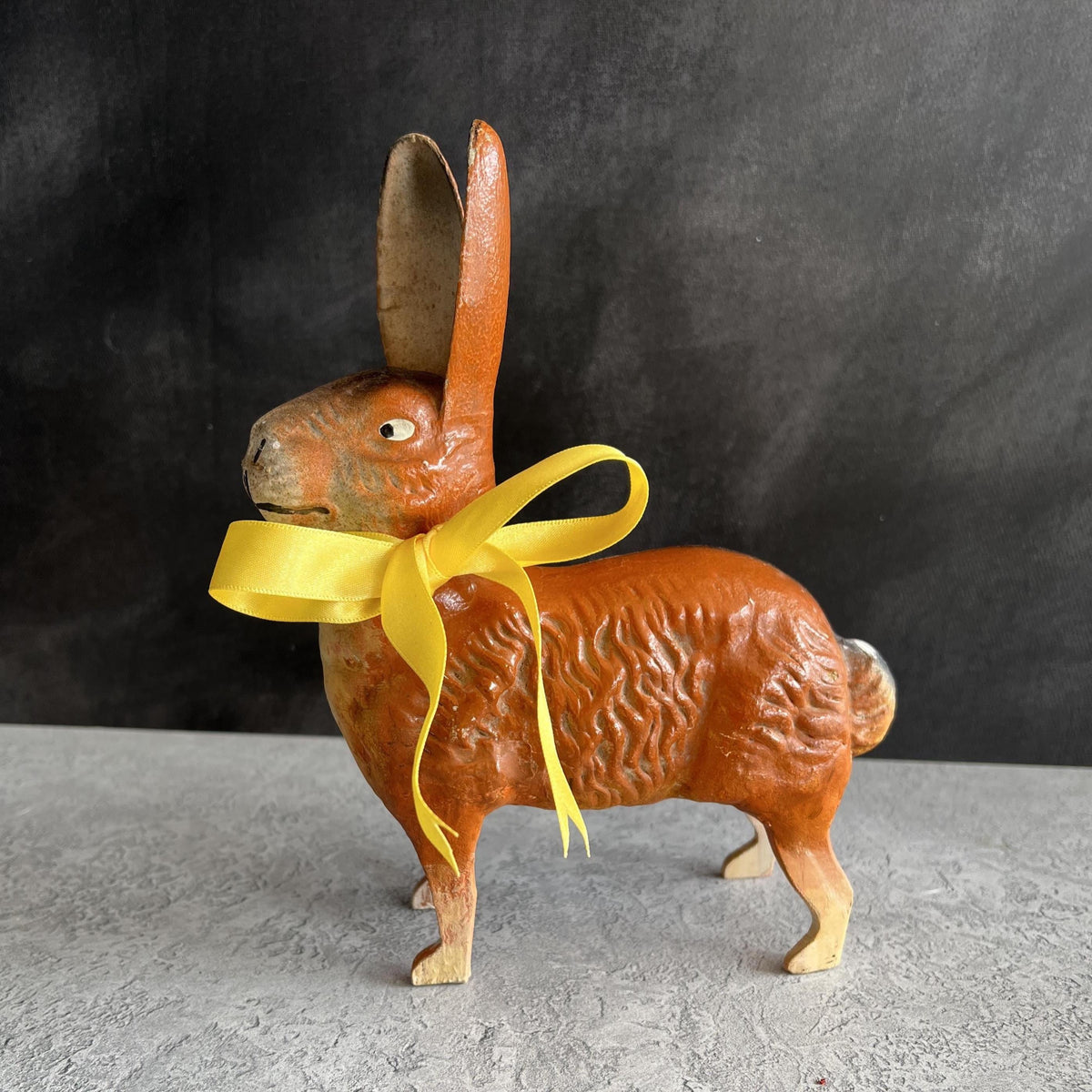 Antique German Candy Container Easter Bunny Papier Mache Rabbit Circa 1910