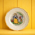 Rare Childrens Plate Pride Of The Village Floral Girl Gardening Nurseryware English C 1830