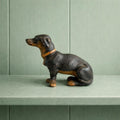 19th Century Miniature Austrian Terracotta Dog Dachshund Terrier Figure Circa 1880 AF