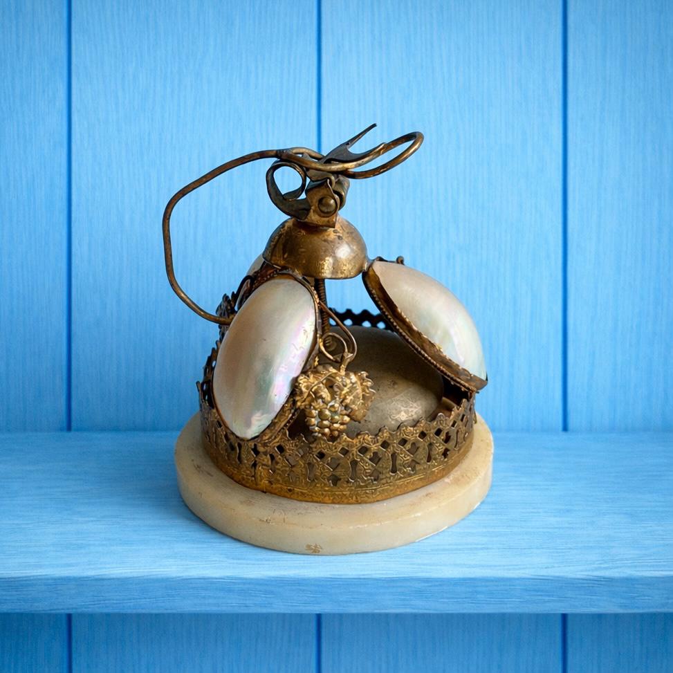 19th Century Dinner Bell Mother of Pearl Circa 1850