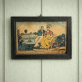 Antique P & P Gally Print Persuasion Circa 1815 English Folk Art Cottage Print