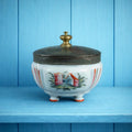 Make Do 18th Century Glass Sugar Box Sucrier Hand Enamelled Circa 1780