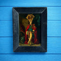 19th Century Reverse Print On Glass Portrait Charles Coote Earl Of Bellamont Ireland After Joshua Reynolds